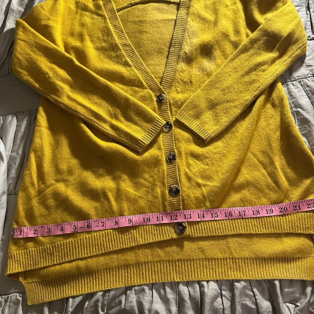Theory Mustard Yellow Women's Cardigan - Picture 8 of 15
